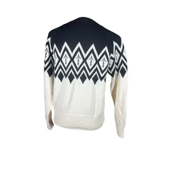 Black & White Nordic Geometric Knit Sweater | Shein | Cabin Core | Size S NWOT - Picture 2 of 6